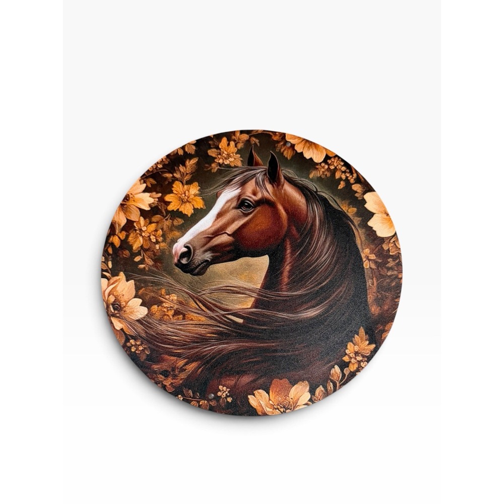 New Novelty Collectible Metal Sign HORSE flowers floral
